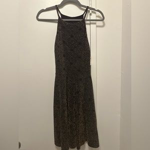 *NWT* Bar III Black and Gold A-line Dress | Size XS